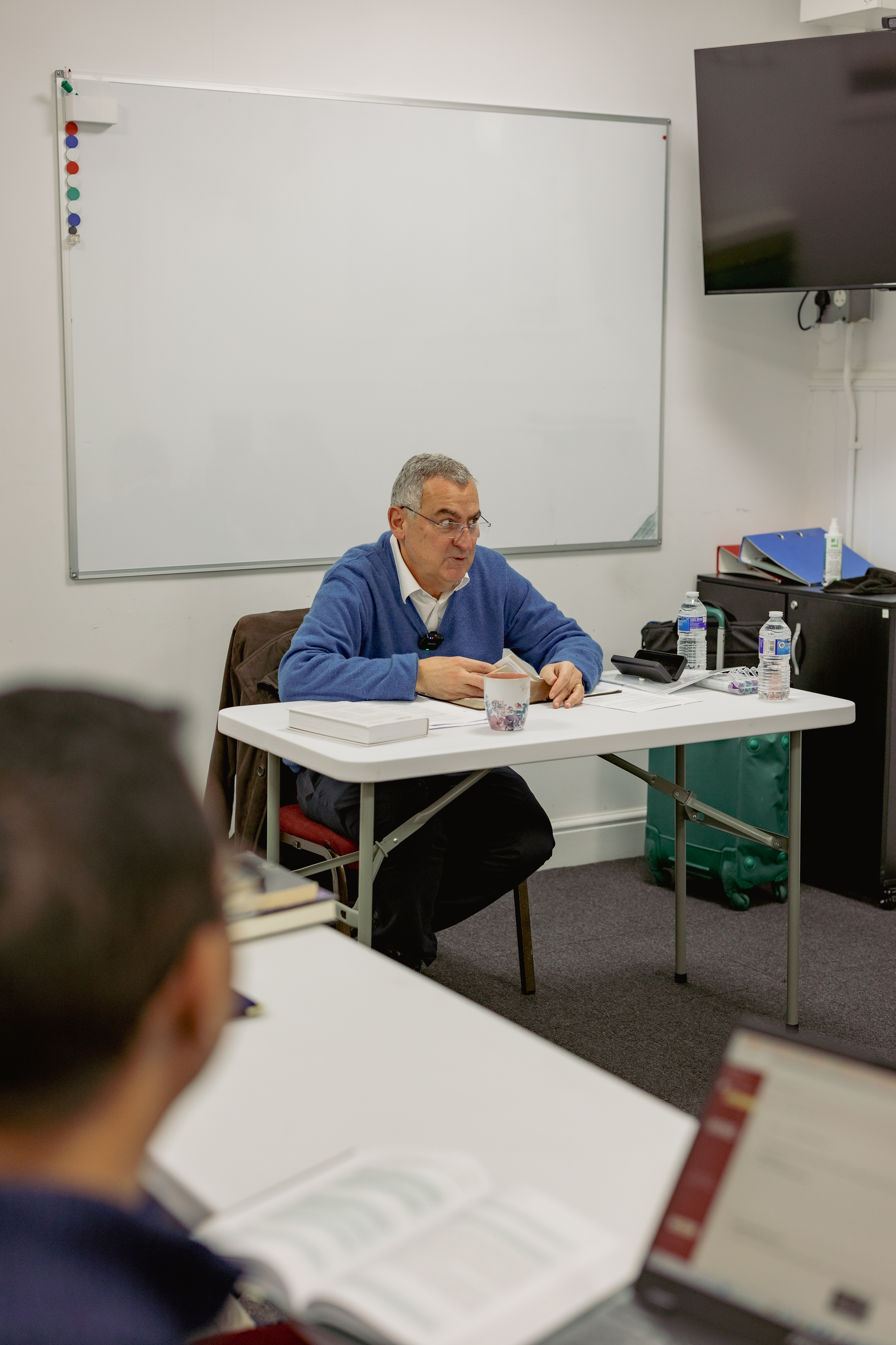 Janan Zaytoon teaching Hermeneia students Systematic Theology